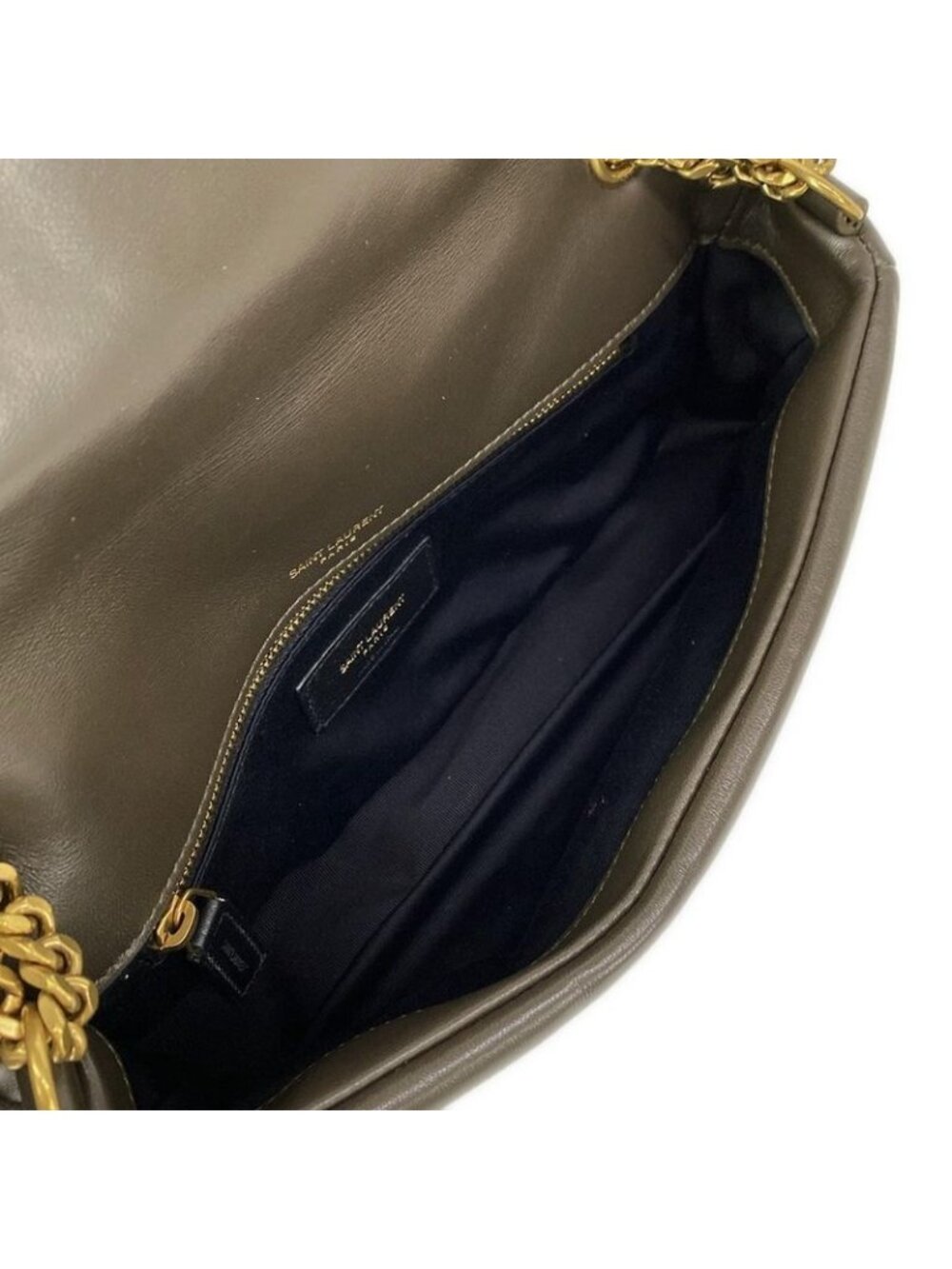 Saint Laurent Paris Shoulder Bag Calypso Dark Brown Chain Leather - Picture 10 of 16